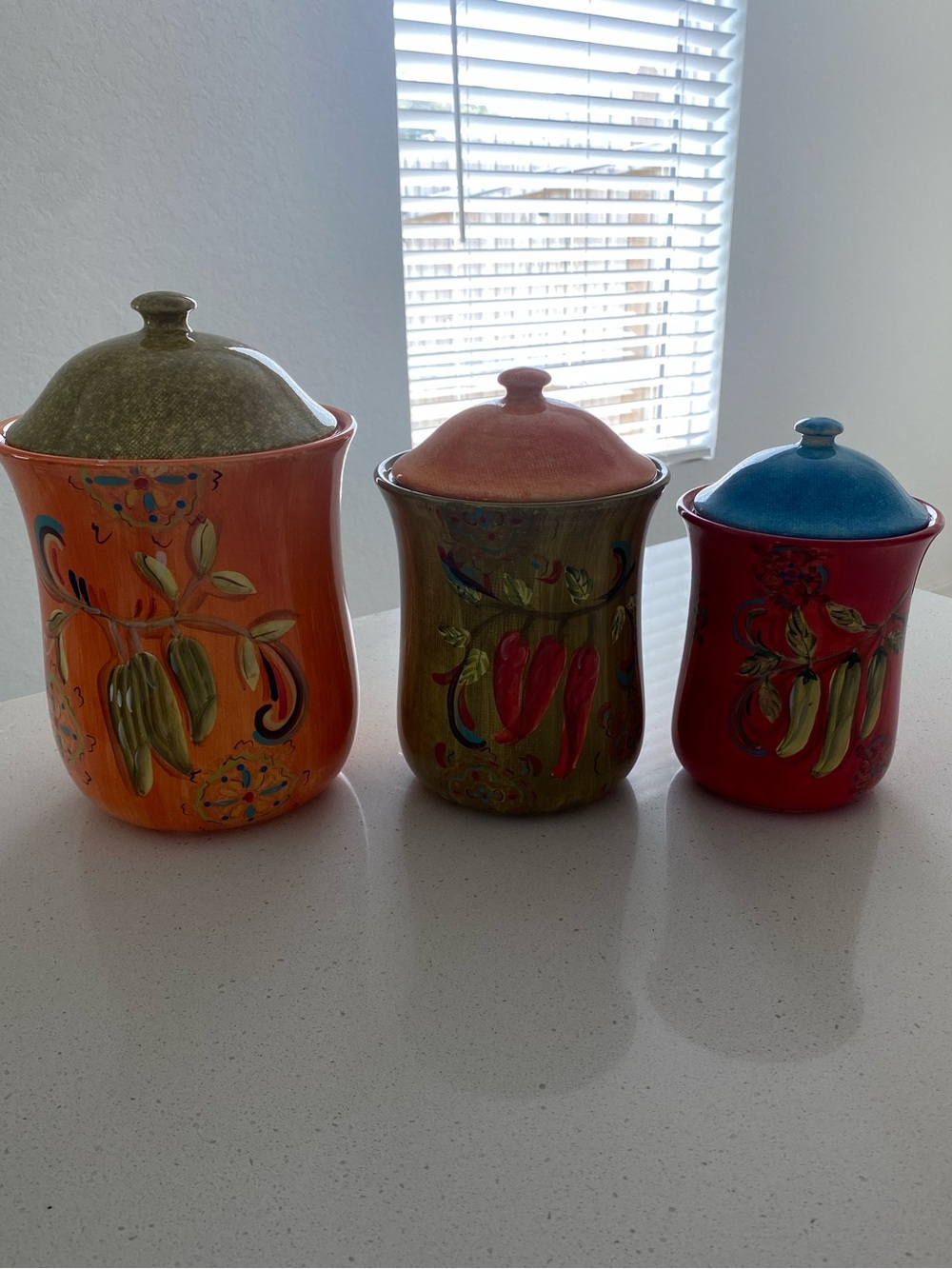 Certified International Ceramic Piece with Orange Rim